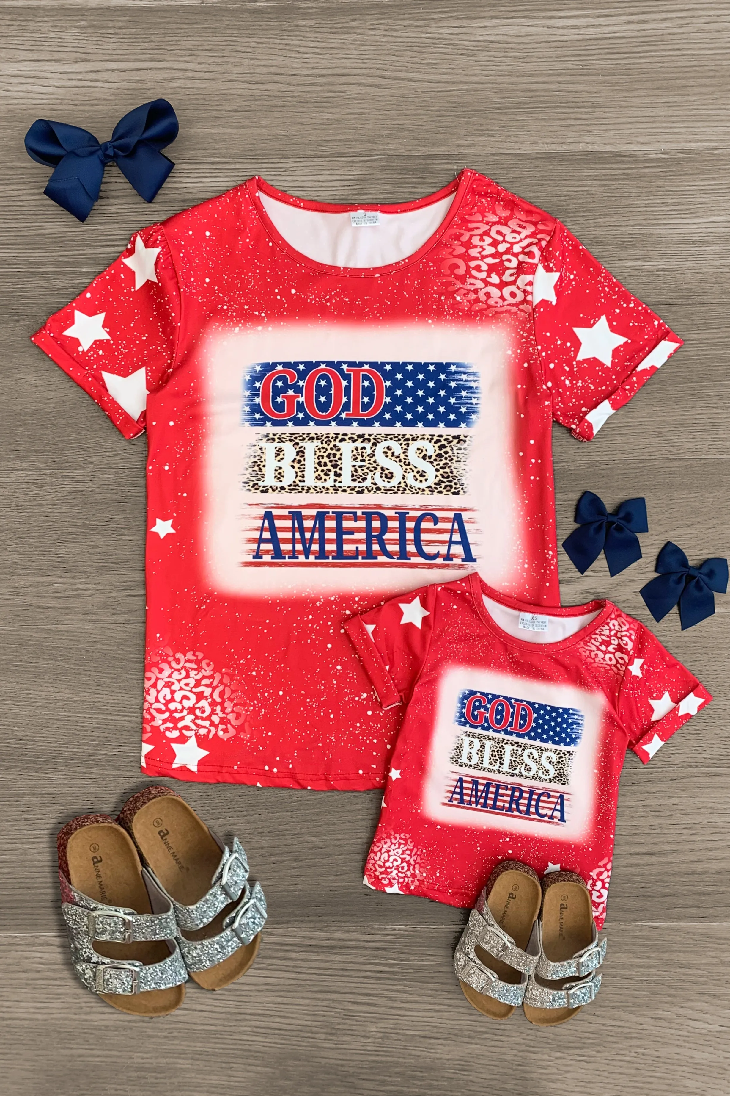 Mom & Me - "God Bless America" Red Top