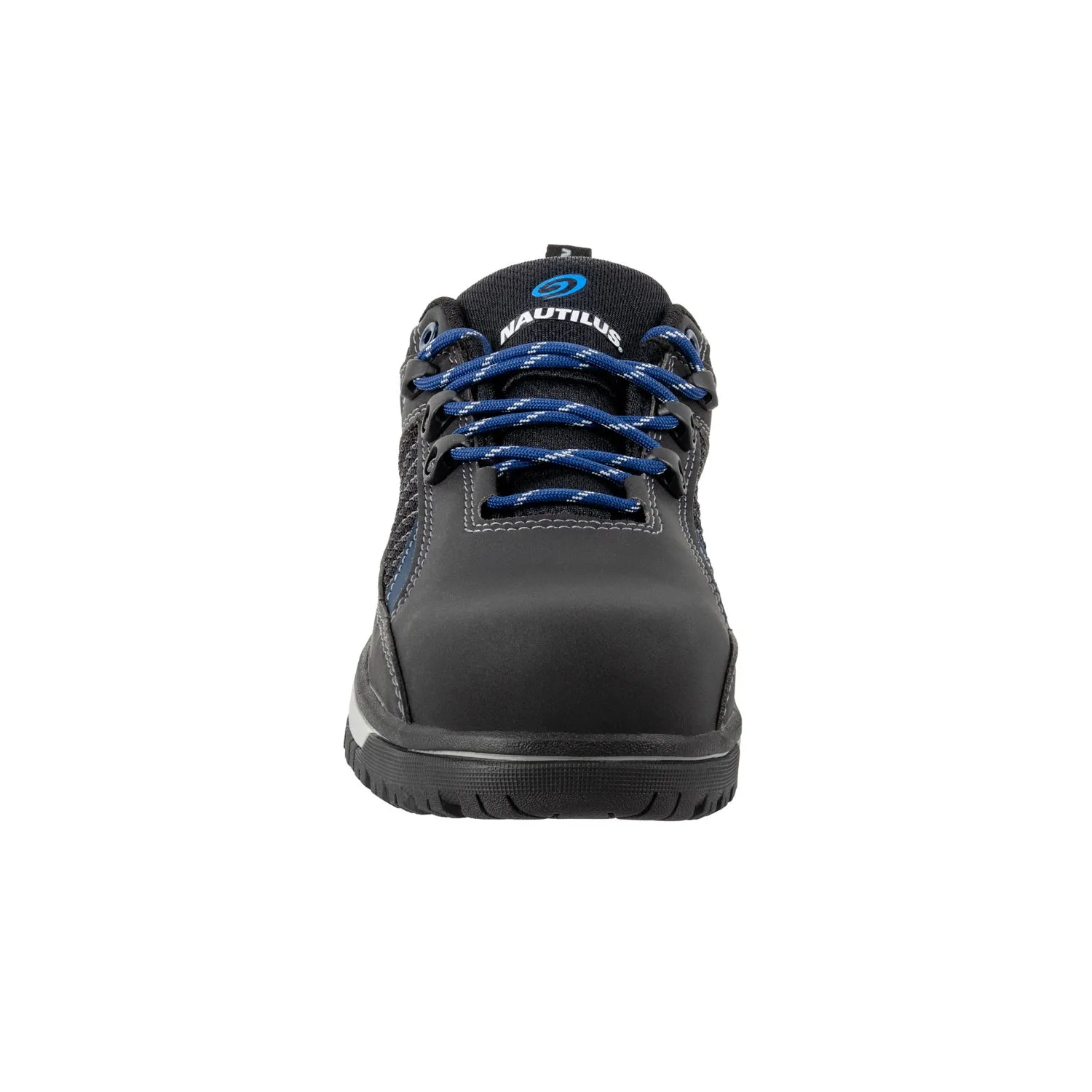 Nautilus Mens Urban Black/Blue Faux Leather AT EH Work Shoes