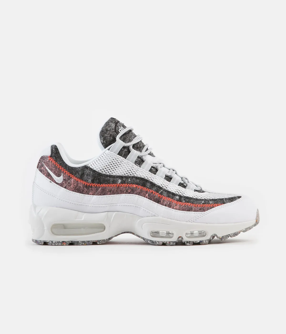 Nike Air Max 95 Shoes - White / Photon Dust - Bright Crimson