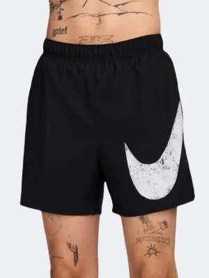 Nike Challenger Swoosh Men Running Short Black/White