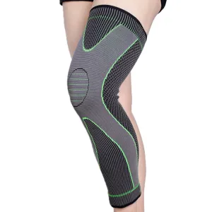 Nylon Knitted Riding Sports Extended Knee Pads, Size: XXL(Green Basic)