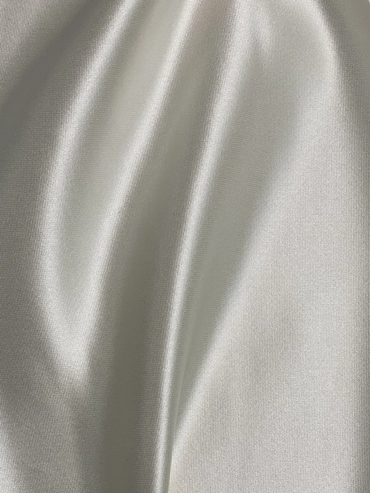 Off White Italian Satin Faille Fabric