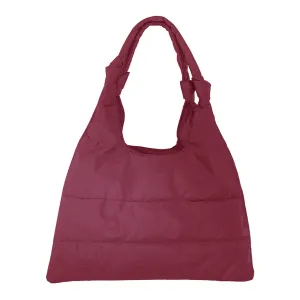 One of a Kind! Love Me "Knot" Puffer Purse Tote in Cabernet