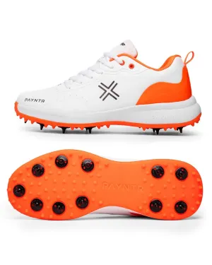 Payntr XPF-AR All Rounder Cricket Shoes - Steel Spikes - Orange