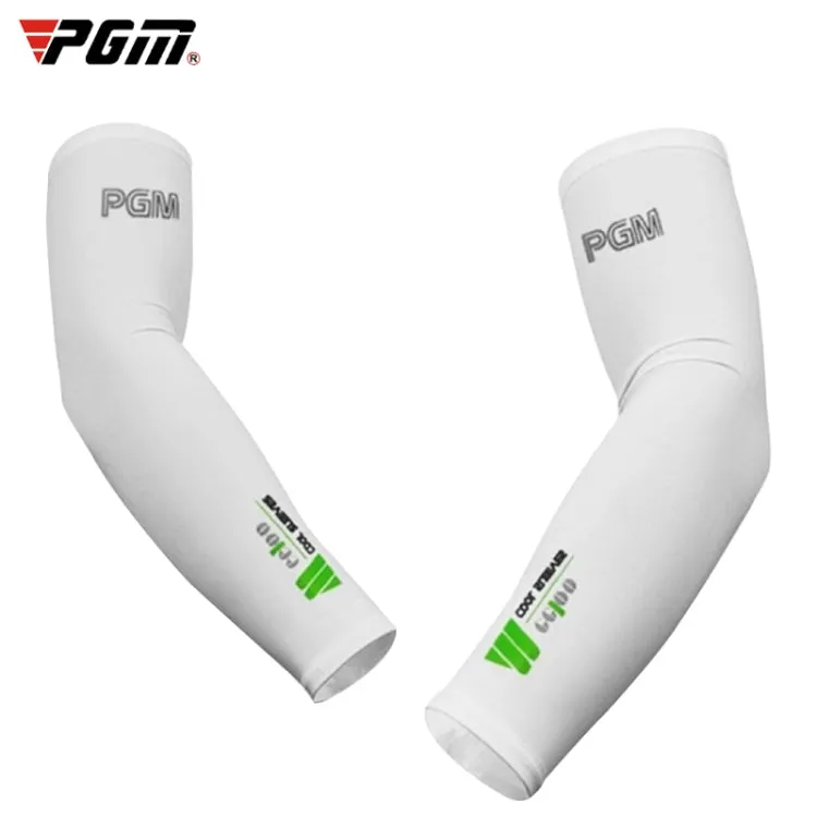 PGM Golf Ice Silk Sunscreen Sleeve for Men and Women (Color:White Size:XXL)