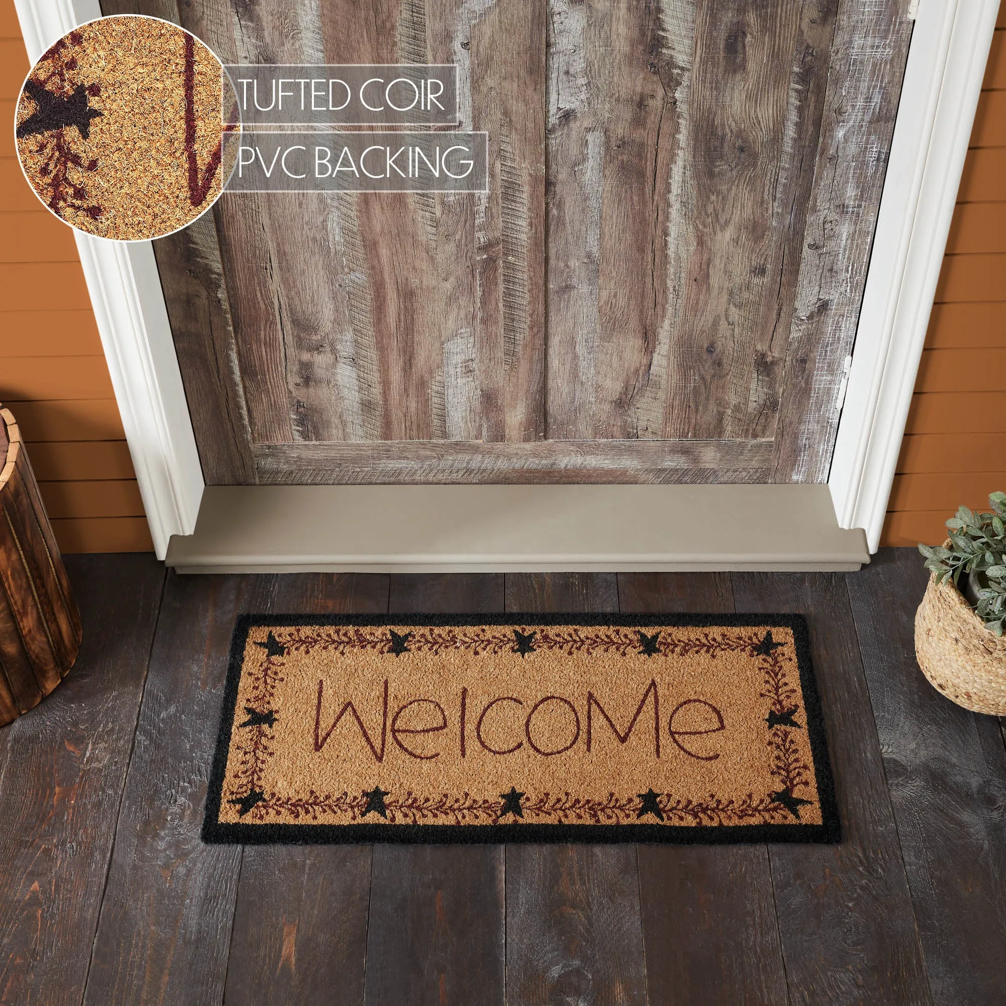 Pip Vinestar Coir Welcome Rug Rect 17x36