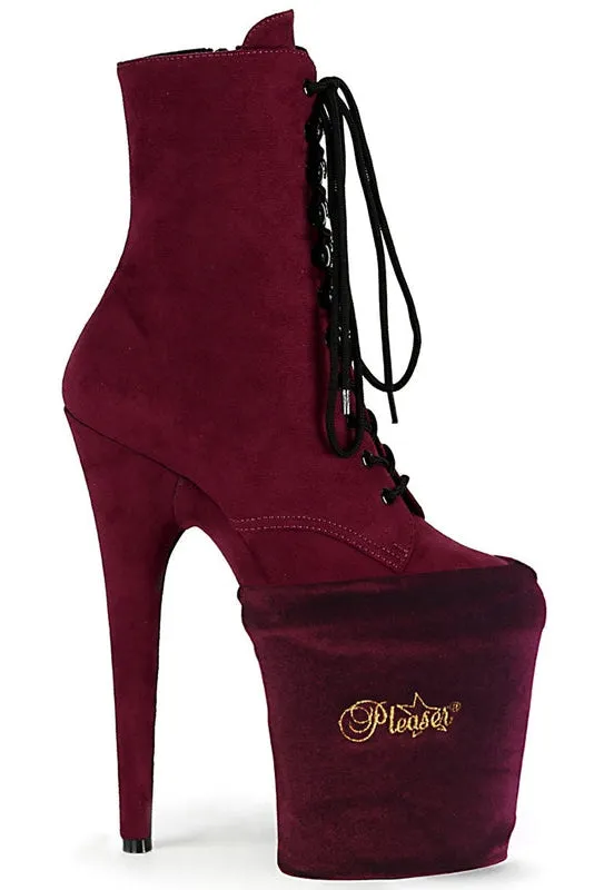 Pleaser USA Shoe Protectors - Burgundy Velvet