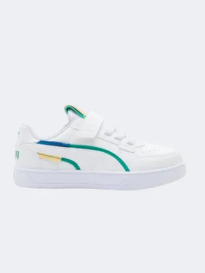 Puma Caven 2 Better Ac  Ps Boys Lifestyle Shoes White/Cobalt/Green