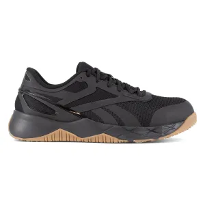 Reebok Mens Nanoflex TR Black/Tan Mesh CT EH Athletic Work Shoes