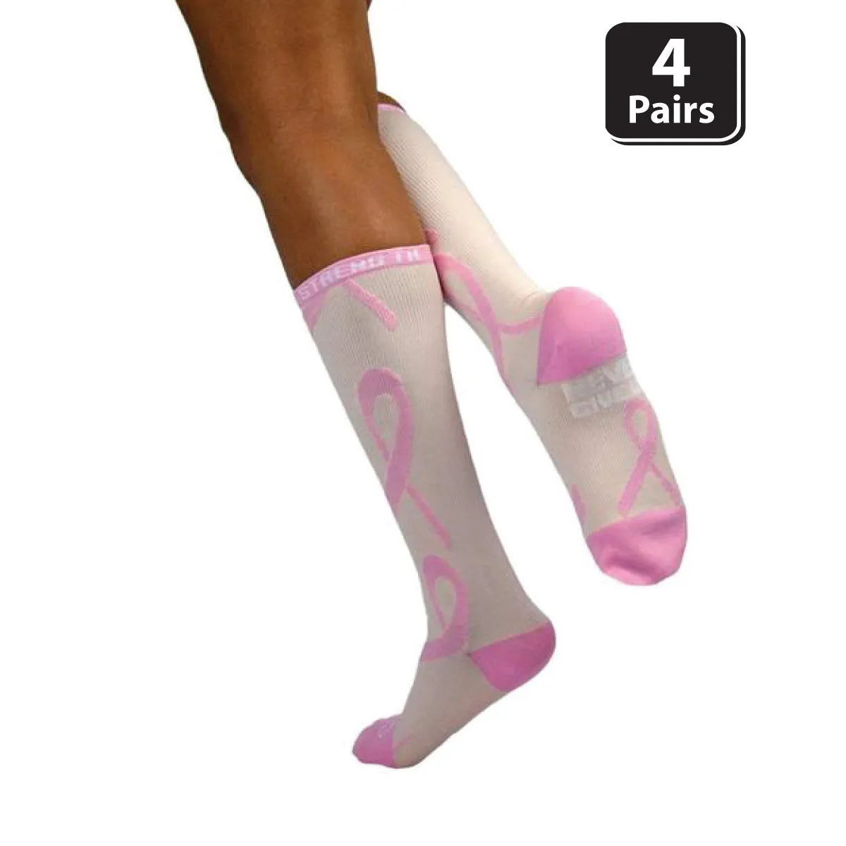 Ribbon Compression Socks Anti-Fatigue, Comfortable, Fits Adult and Youth