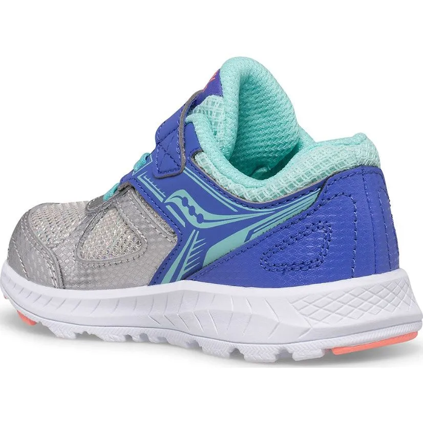 Saucony Silver/Periwinkle/Turquoise Cohesion 14 A/C Toddler Sneaker