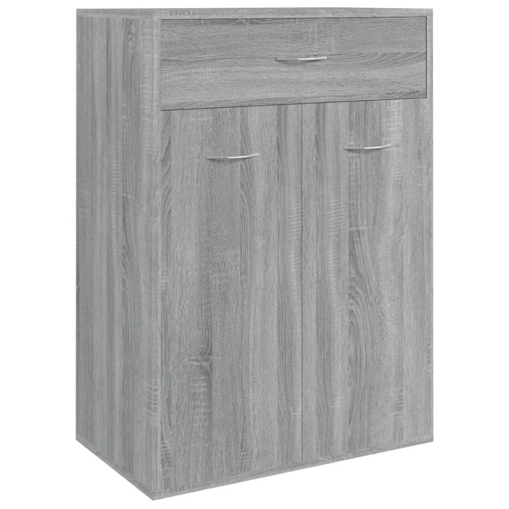 Shoe Cabinet Grey Sonoma 60x35x84 cm Engineered Wood