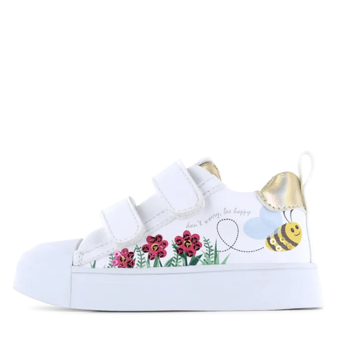 Shoesme: Girls Springtime Velcro Shoes - Bee