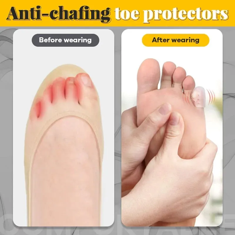 Silicone anti-friction toe protector