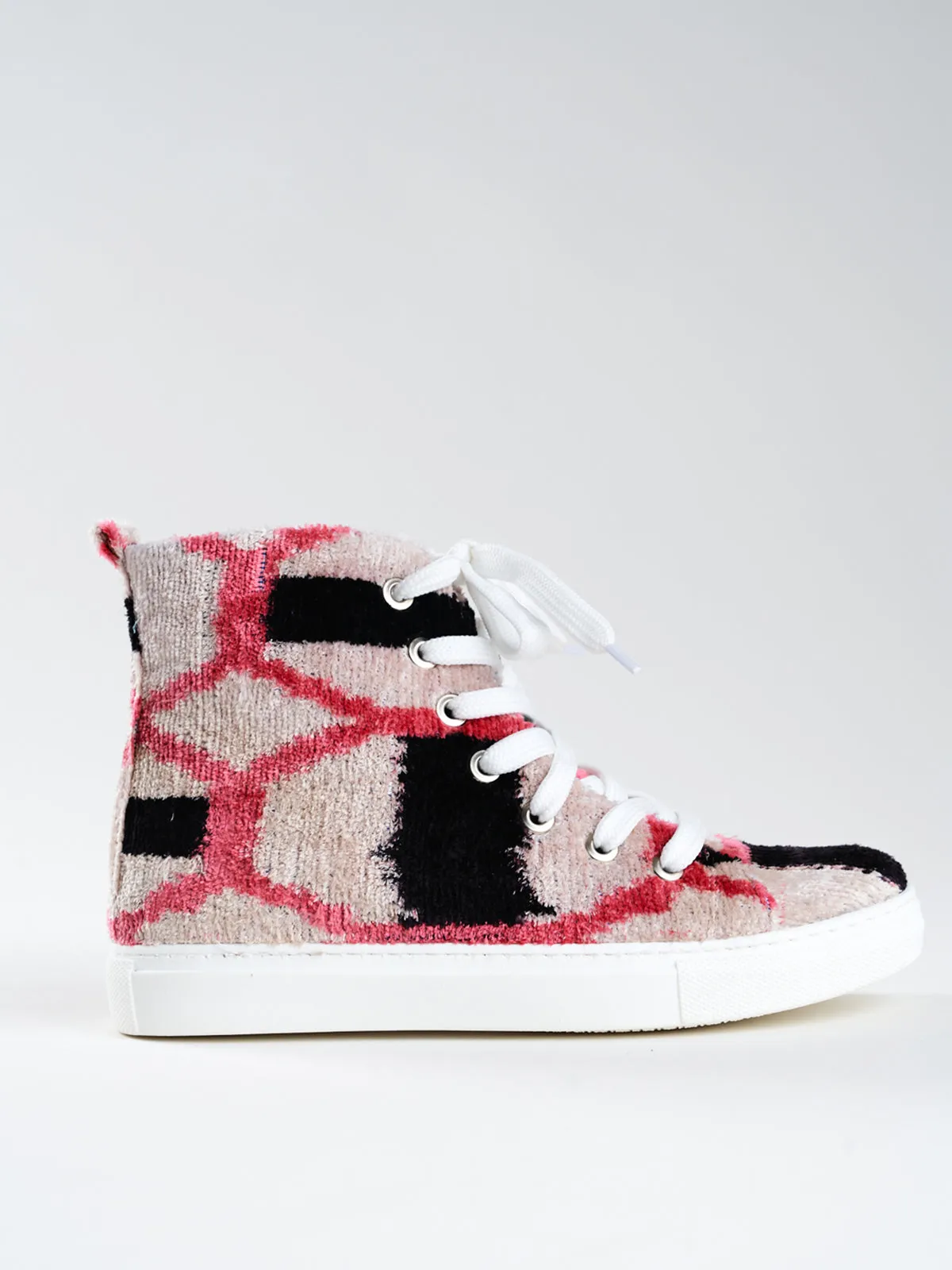 Silk Velvet Monochrome Blush High Tops