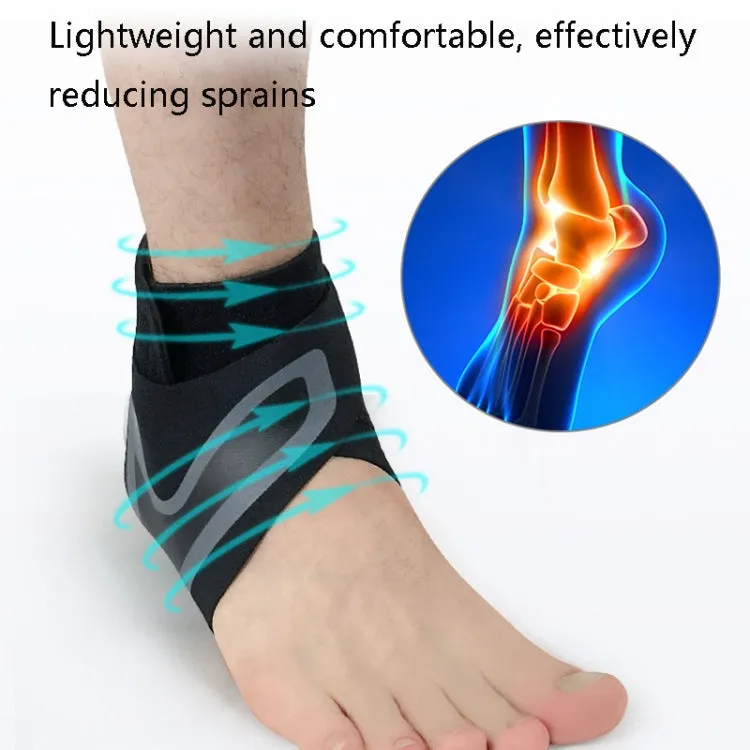 Sports Compression Anti-Sprain Ankle Guard Outdoor Basketball Football Climbing Protective Gear, Specification: S, Right Foot (Black Green)