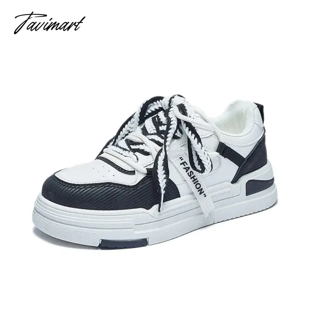 Tavimart Spring New Woman Shoes Fashion Mixed Colors Platform Sneakers Trend Low Top Skateboarding Shoes Urban Casual Women Sneakers