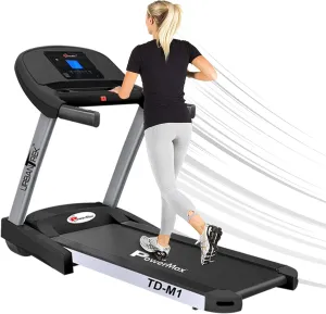 TD-M1 (4HP Peak) Motorized Treadmill for Home Use with 12 Pre-Set Workout |Max Speed 12km/hr |(Free Installation Assistance) |Max User Weight 100 kg |Manual Incline |Exrercise Machine