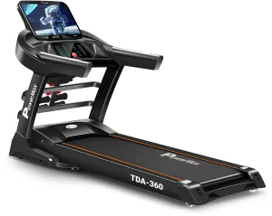 TDM-360(6HP Peak) Multi-Function Treadmill for Home Use with Massager |10.1 HD Display?Max User Wt. 140kg|15 Level Auto Incline|Top Speed:18 Km/hr|Spring Resistance |DIY |Do It Yourself?