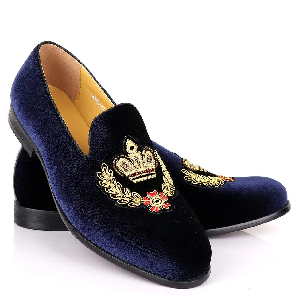 Terry Taylors Exotic Suede Crown Gold Shoe