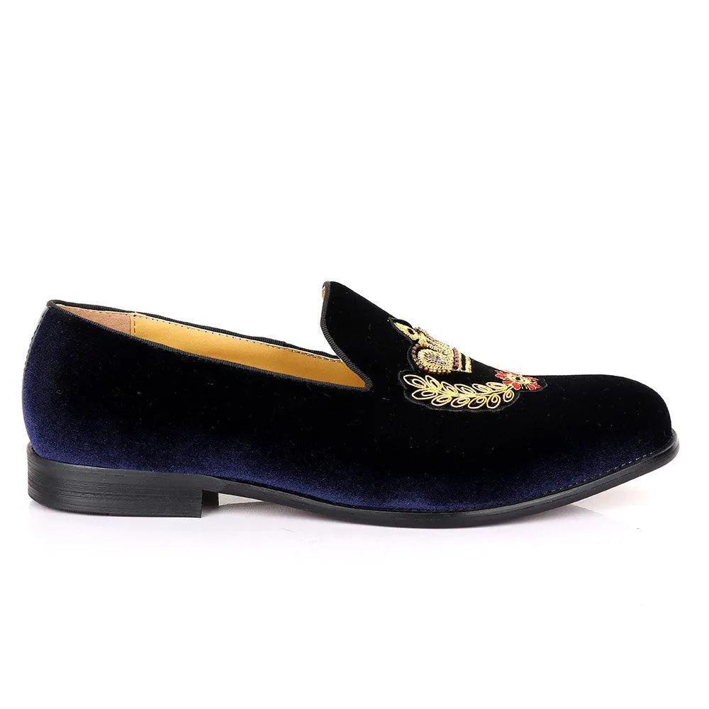 Terry Taylors Exotic Suede Crown Gold Shoe