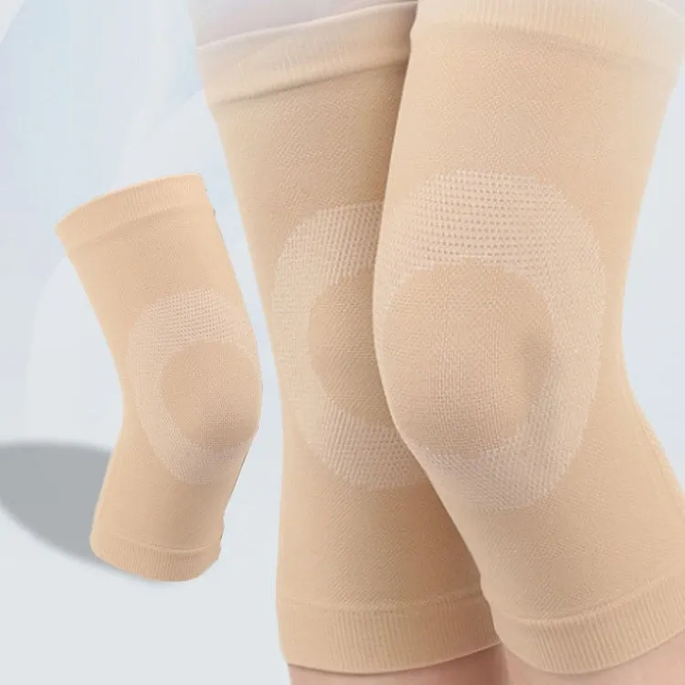 Thin Nylon Stockings Joint Warmth Sports Knee Pads, Specification: L (Gray)