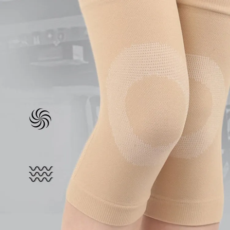 Thin Nylon Stockings Joint Warmth Sports Knee Pads, Specification: L (Gray)