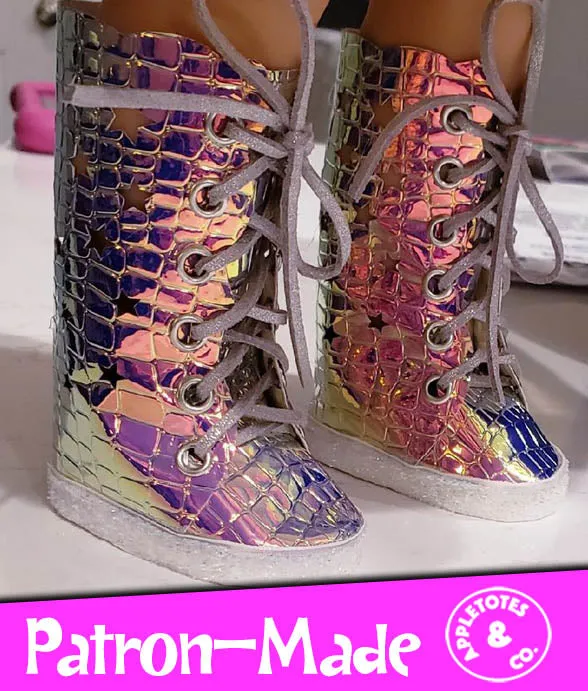 Try the No-Sew Butterfly Boots 18" Doll Pattern w/SVG Files - $3 Off Limited Time