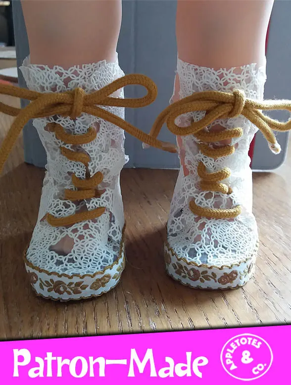 Try the No-Sew Butterfly Boots 18" Doll Pattern w/SVG Files - $3 Off Limited Time