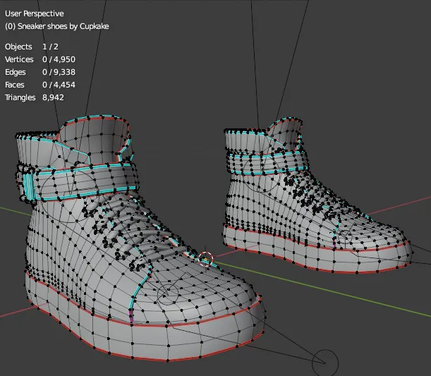 (Unisex) Sneaker shoes (3D Model Assets)(Commercial license)