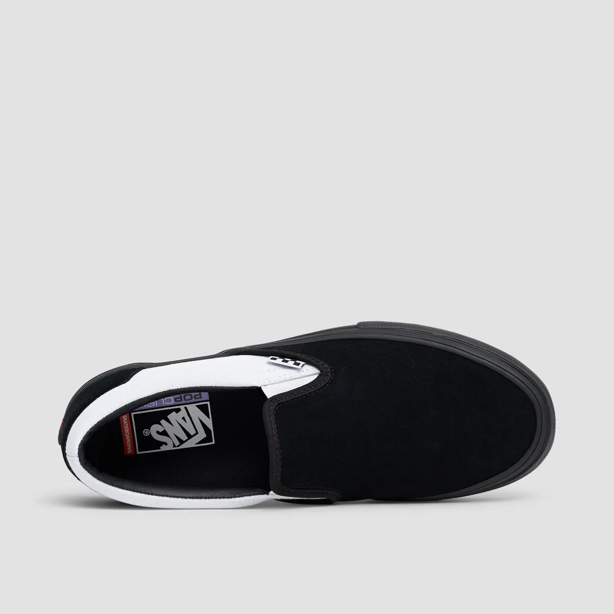 Vans Skate Slip-On Shoes - Black/Black/White