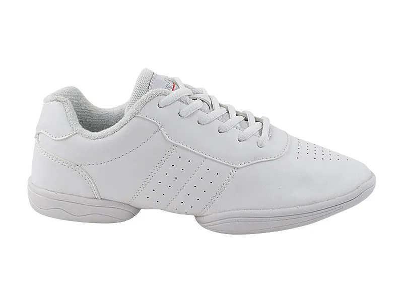 Very Fine Unisex Split Sole Lightweight White Leather Practice Dance Shoe Sneaker 025 In Stock