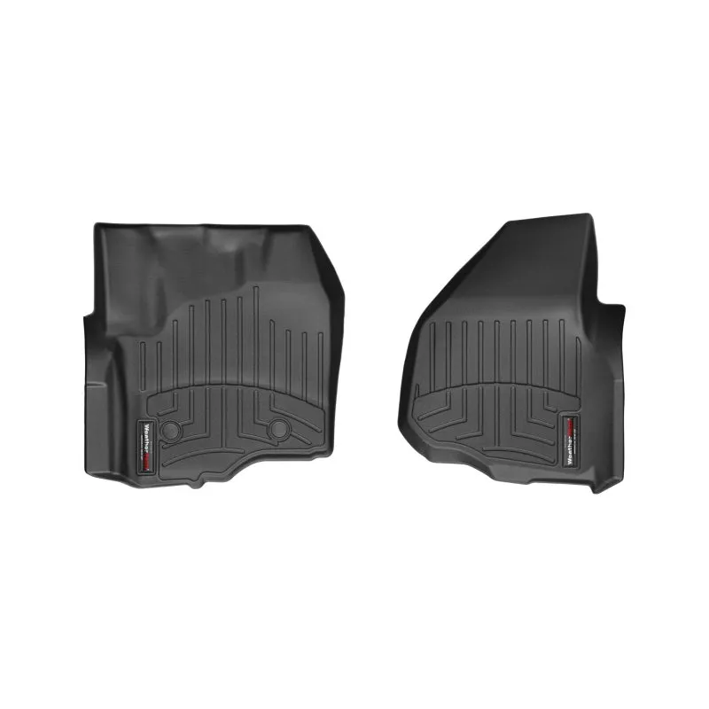 WeatherTech FloorLiners - Front - Black - Extended/Crew Cab - Super Duty Ford Fullsize Truck 2012-13