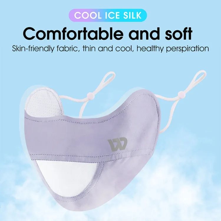 WEST BIKING Riding Ice Silk Sun Protection Breathable Outdoor Eye Corner Protection Facial Mask(Pearl White)