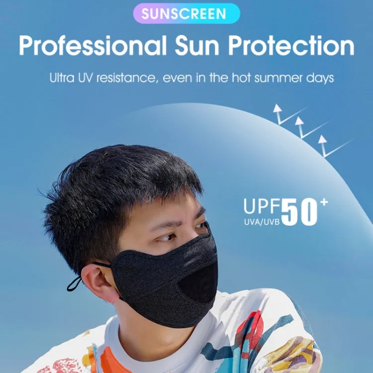 WEST BIKING Riding Ice Silk Sun Protection Breathable Outdoor Eye Corner Protection Facial Mask(Pearl White)