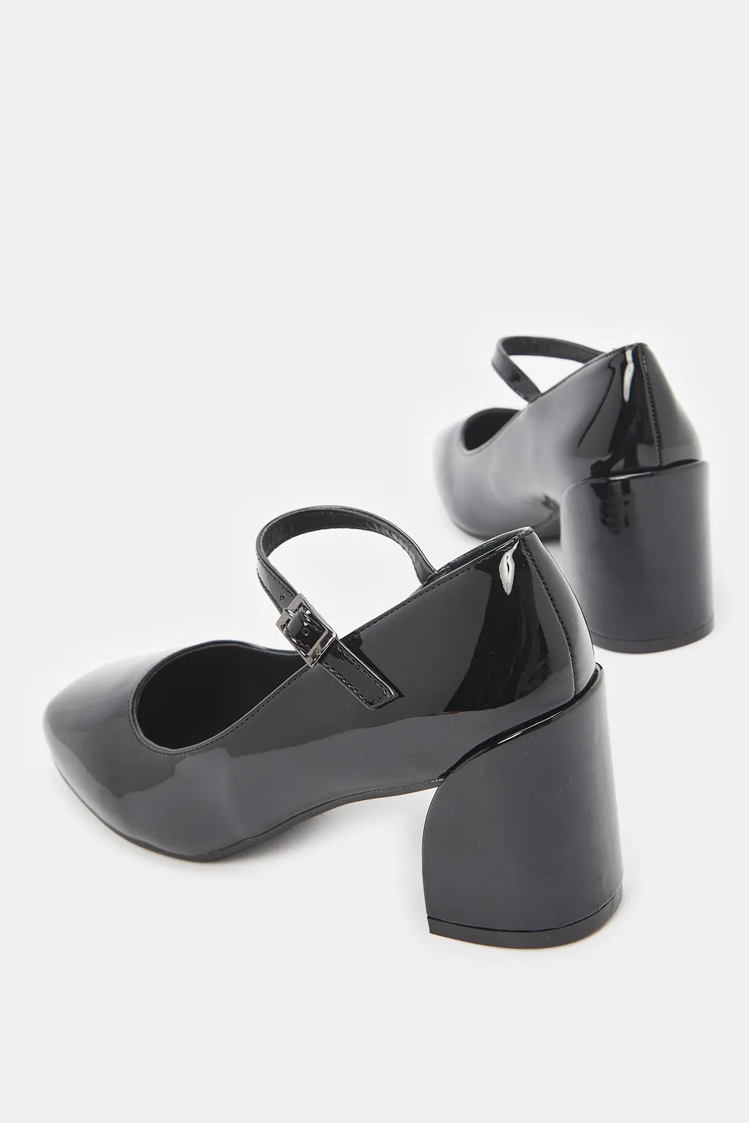 Women Black Patent Mary Jane Shoes