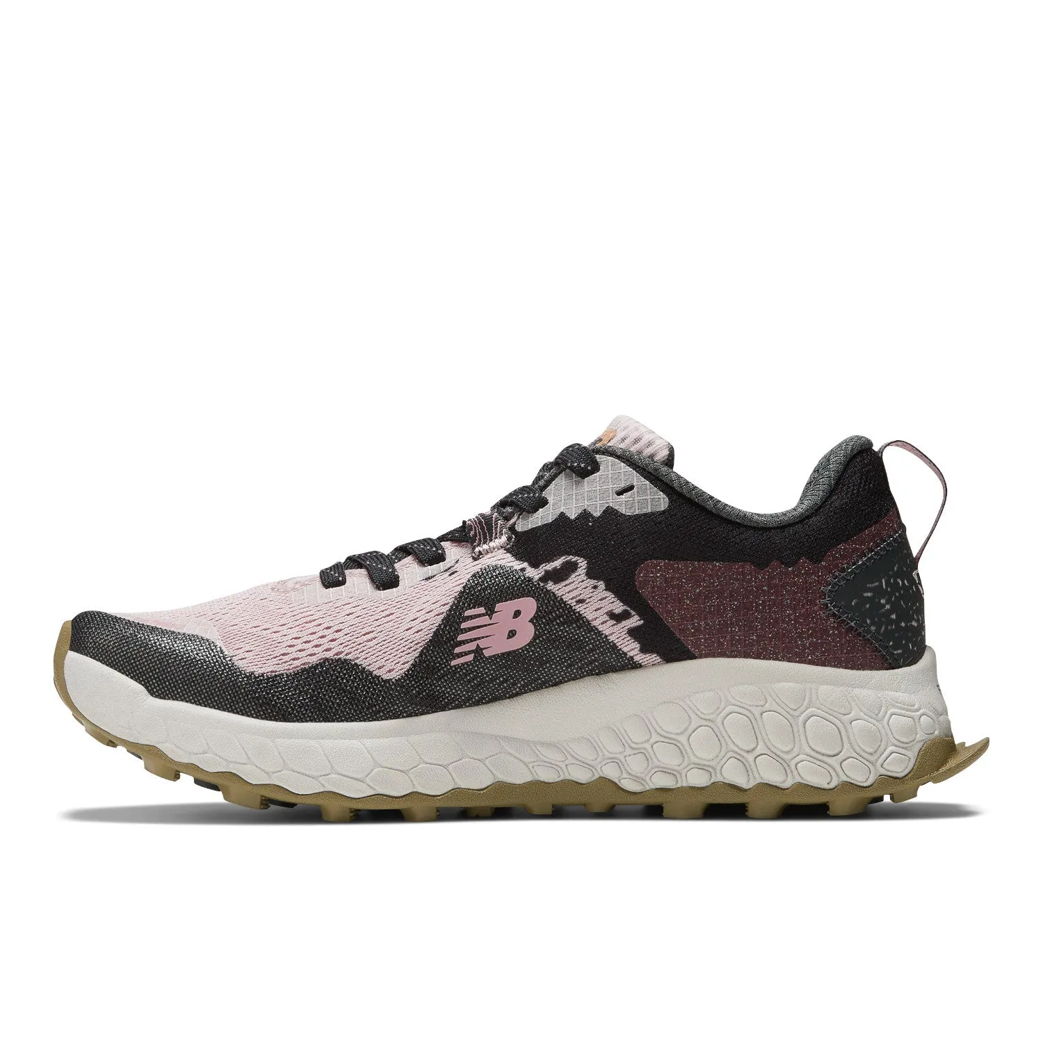 Women's New Balance Fresh Foam X Hierro v7 Color:  Stone Pink with Blacktop and Washed Burgundy