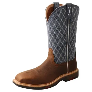 Women's Twisted X Brown & Blue Nano Toe Workboot