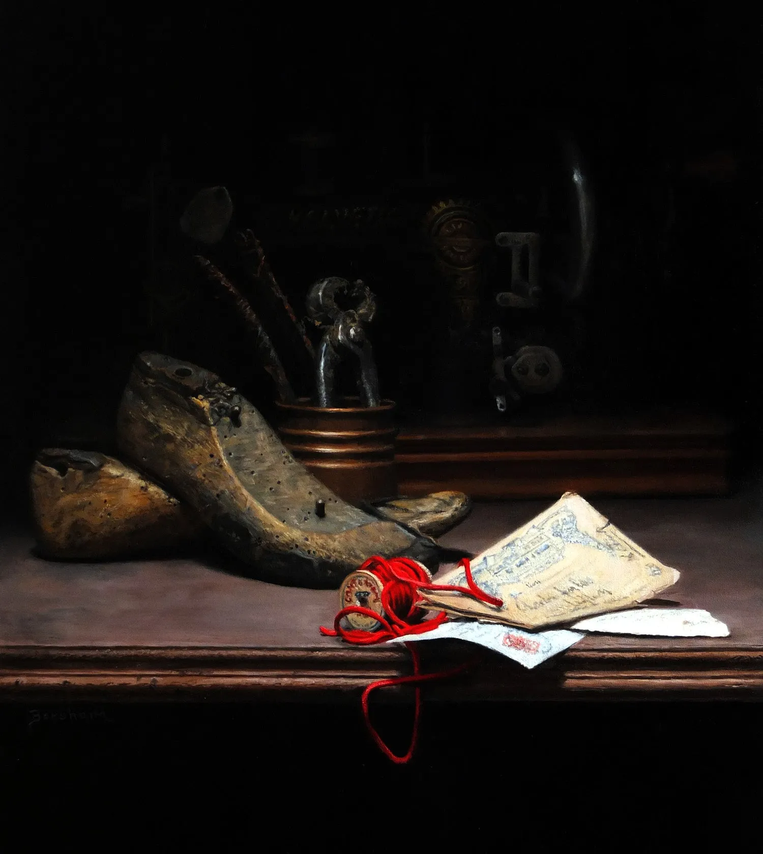 zSOLD ~ Giuseppe's Tools - Tenebrism Still Life Painting